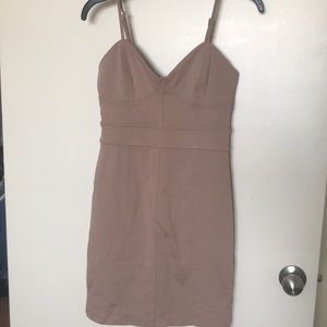Beige mini dress